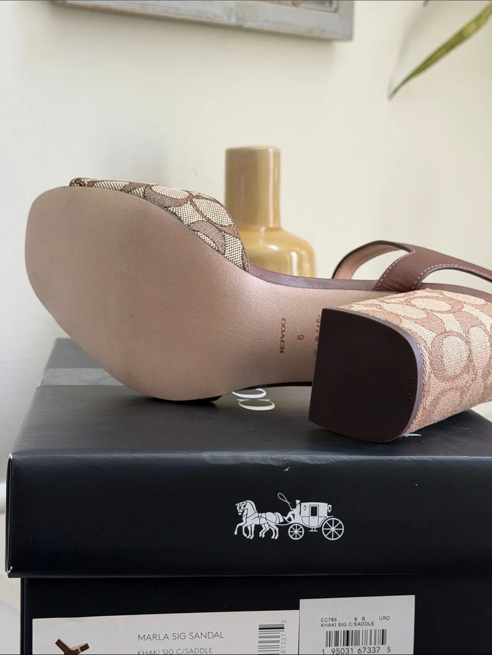 NIB Coach Marla Signature Canvas Sandals Size 9